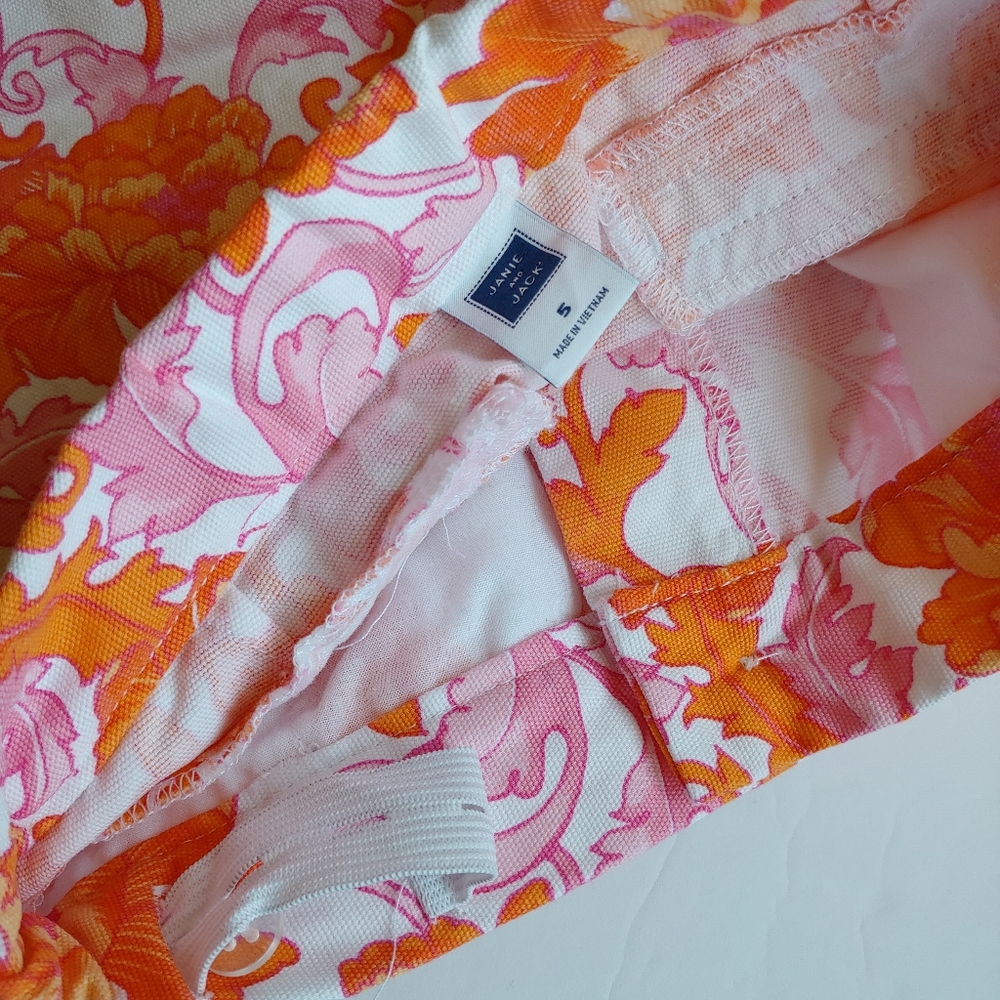 SOLD...Janie and Jack Orange / Pink Girls Outfit 5 - Picture 6 of 8